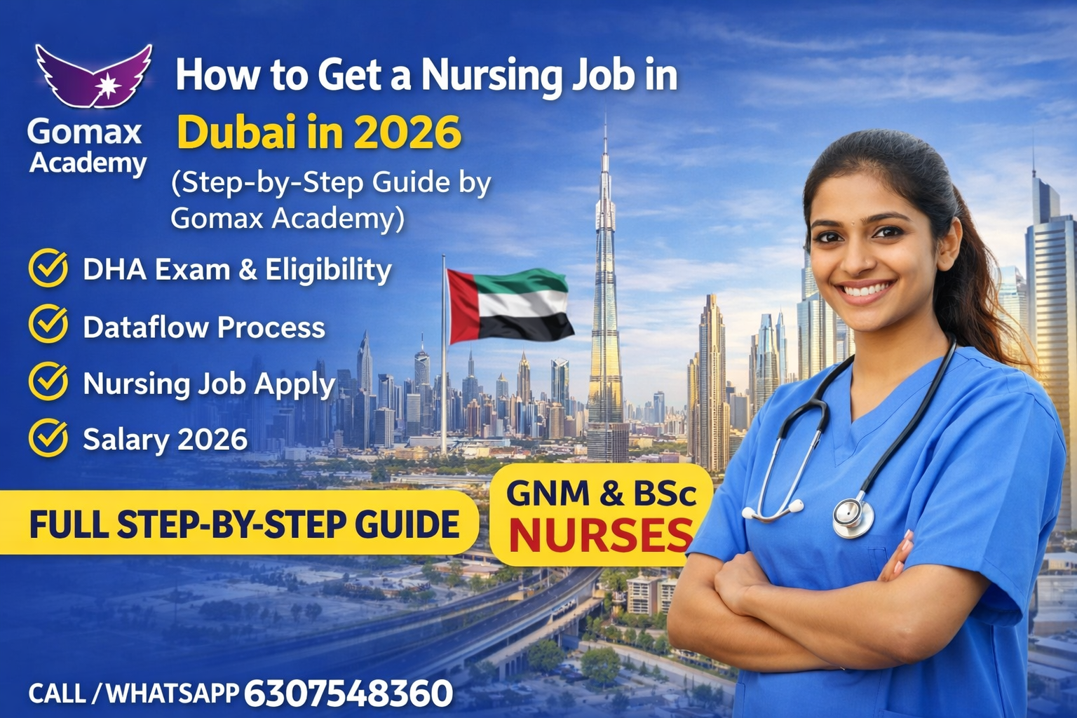 How to Get Nursing Job in Dubai ( Step-by-Step Guide by Gomax Academy 2026)